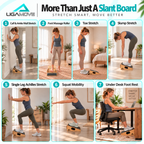 Infographic showing the different ways to use the Ligamove Slant Board