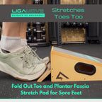 3-in-1 SLANT BOARD: Adjustable Calf Stretcher, Fold Out Toe and Foot Stretcher and Foot Massage Roller