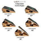 3-in-1 Slant Board: Adjustable Calf Stretcher, Fold Out Toe and Foot Stretcher and Foot Massage Roller